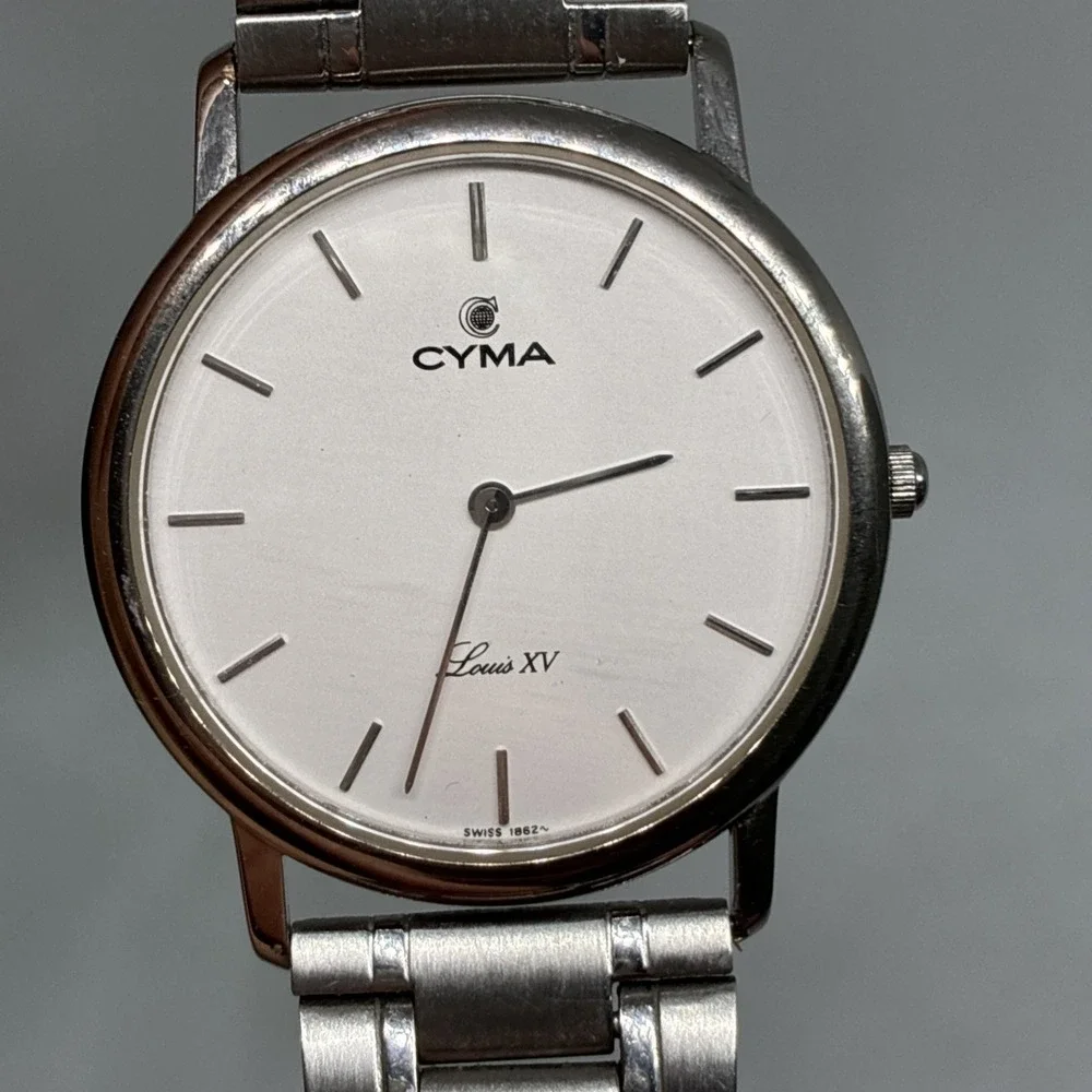 CYMA Louis XV 347 Quartz Watch SWISS MADE Men's 33mm - Working!